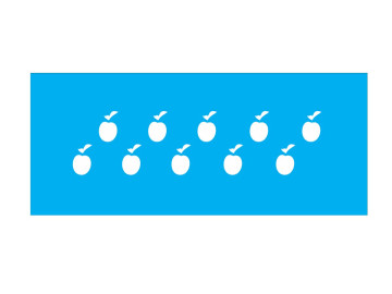 STENCIL FRUTAS MACAS 10X30...