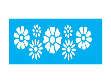 STENCIL FLORES MARGARIDAS...