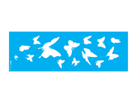 STENCIL BORBOLETAS 10X30 3344