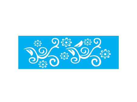 STENCIL ARABESCO FLORES 10X30 0960