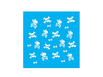 STENCIL CAVEIRAS 15X15CM -...