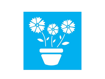 STENCIL VASO 3 FLORES...