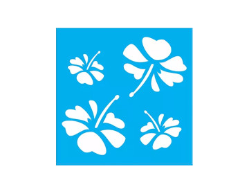 STENCIL FLORES 6 PETALAS...