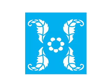 STENCIL FLOR 4 FOLHAS...