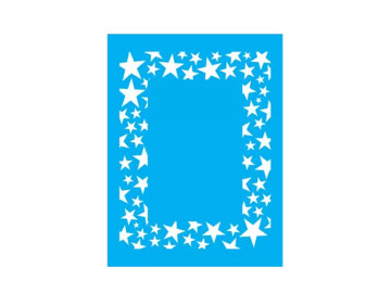 STENCIL MOLDURA ESTRELAS...