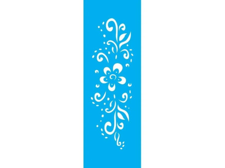 STENCIL FLOR ESTILIZADA 10X30 0342