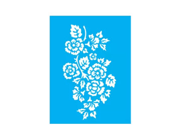 STENCIL FLORES/RAMO 15X20CM...