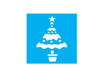 STENCIL ARVORE DE NATAL...
