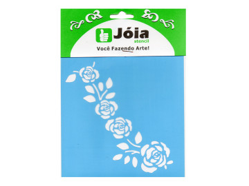 STENCIL FLORES ROSAS...