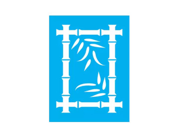 STENCIL FOLHAS/BAMBU...