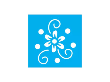 STENCIL FLOR SEIS PETALAS...