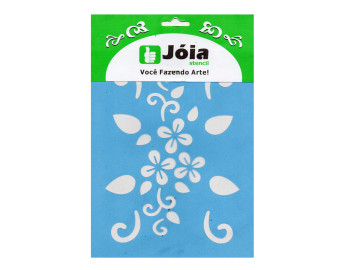 STENCIL FLORES/FOLHAS...