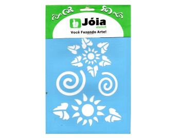 STENCIL FLORES FOLHAS...