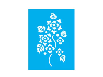 STENCIL FOLHAS/FLORES...