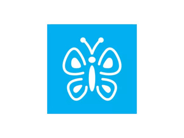 STENCIL BORBOLETA 10X10CM -...