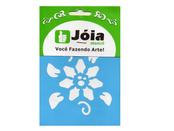 STENCIL FLOR/FOLHAS 10X10CM...