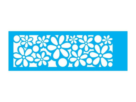 STENCIL ESTAMPA FLORES 10X30 0493