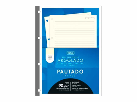 CADERNO FICHARIO  80F.CREME 90G.