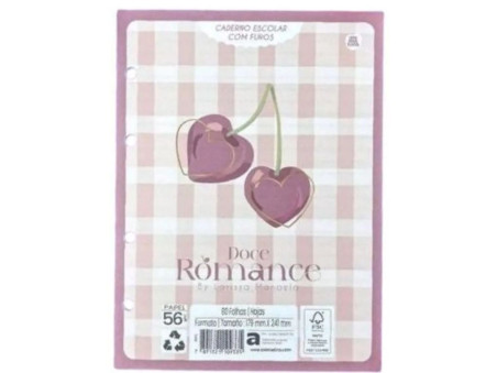 CADERNO FICHARIO  80F.DOCE ROMANCE