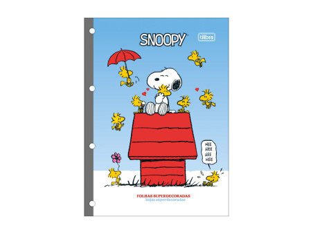CADERNO FICHARIO  80F.TARJ.SNOOPY P.63G.