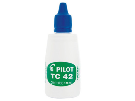 TINTA CARIMBO P/PLASTICO AZUL 100ML.