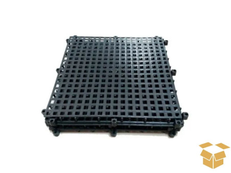 PISO PLASTICO 33,5X33,5X2 PRETO C/9