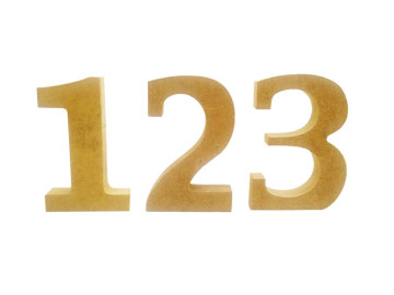 NUMEROS MDF 12CM.