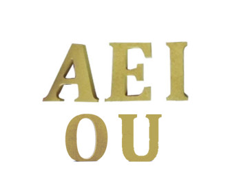 LETRAS ALFABETO VOGAIS MDF...