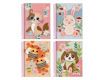 CADERNO UNIV. 80F.1M.SWEETNESS CD.