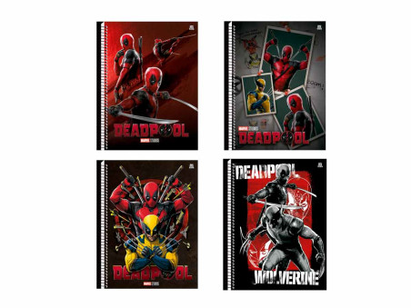 CADERNO UNIV. 80F.1M.DEADPOOL/WOLVER.CD