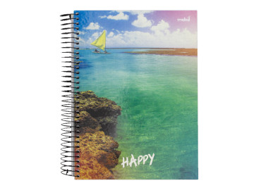 CADERNO UNIV.140F.10M.HAPPY...