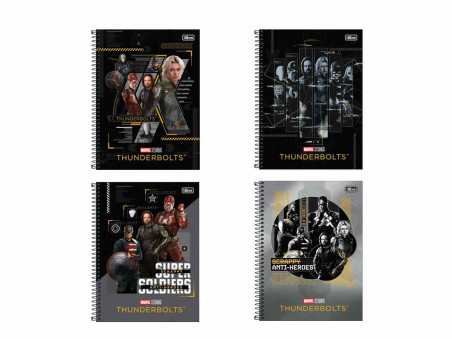 CADERNO UNIV.160F.10M.THUNDERBOLTS CD.