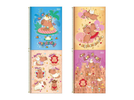 CADERNO UNIV. 80F.1M.CAPYCLUB CD.