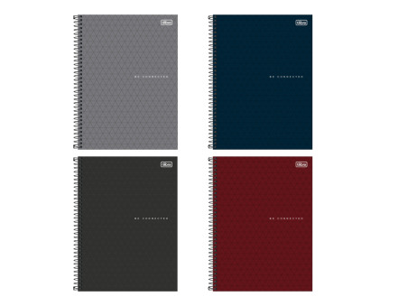 CADERNO UNIV.160F.10M.NEON CONN.MASC.CD