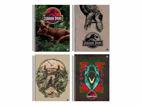 CADERNO UNIV. 80F.1M.JURASSIC CD.