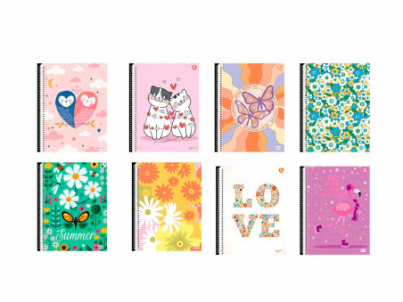 CADERNO UNIV.400F.20M.KBOM FEMININO CD.