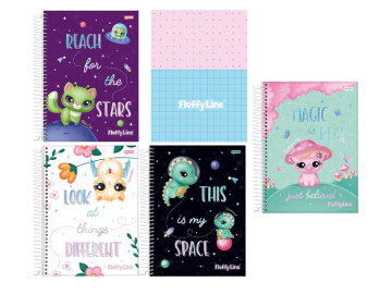 CADERNO UNIV. 80F.1M.FLUFFY...