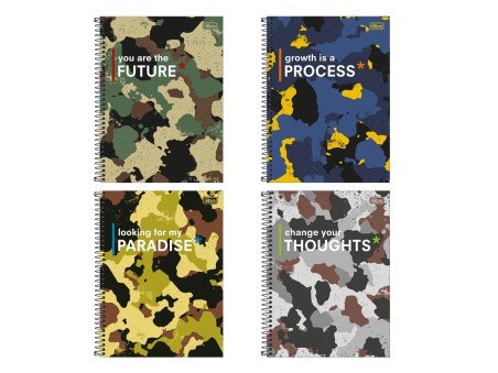 CADERNO UNIV.160F.10M.HIDE CD.