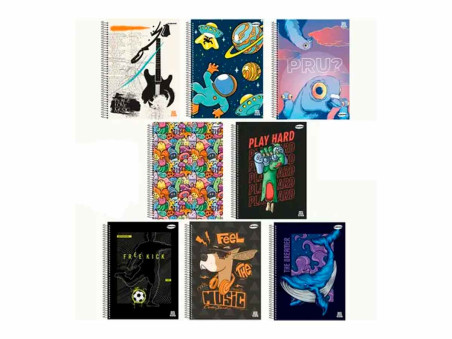 CADERNO UNIV.400F.20M.KBOM MASCULINO CD