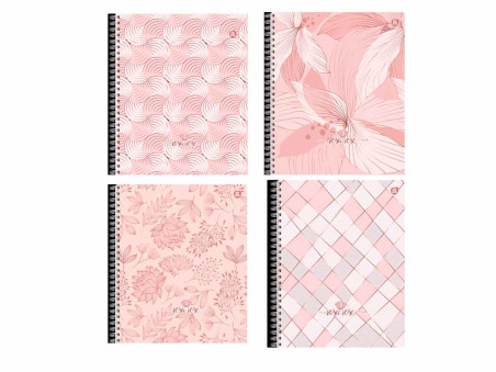 CADERNO UNIV. 80F.1M.ROSA ROSE CD