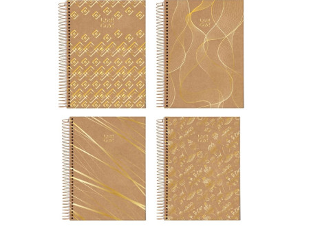 CADERNO UNIV. 80F.1M.KRAFT GOLD IA.CD.