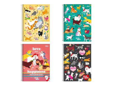 CADERNO UNIV. 80F.1M.HUG ME CD.