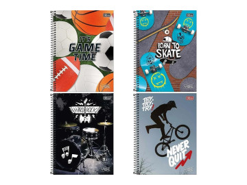 CADERNO UNIV.320F.20M.VIBE...