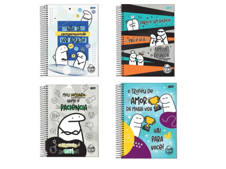 CADERNO UNIV.400F.25M.FLORK IA.CD.
