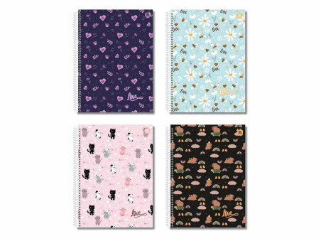 CADERNO UNIV.160F.10M.LOVE CD..