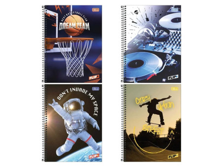 CADERNO UNIV. 96F.1M.FLIP+ MASC.CD.