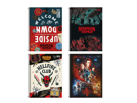 CADERNO UNIV. 80F.1M.STRANGER THI. CD.