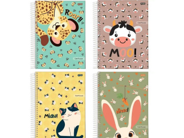 CADERNO UNIV. 80F.1M.CUTE...