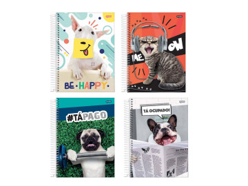 CADERNO UNIV. 80F.1M.PET...