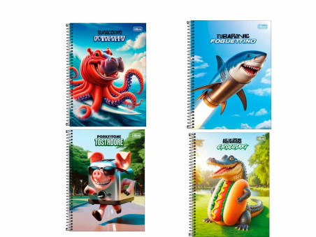 CADERNO UNIV. 80F.1M.4FUN CD.